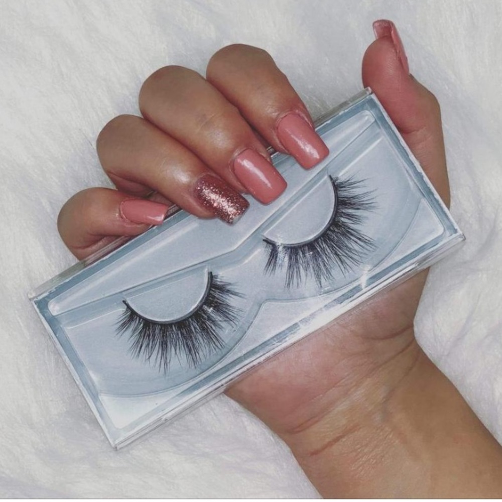 Women makeup false eyelashes